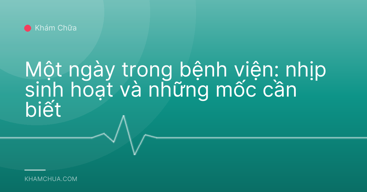 Một ngày trong bệnh viện: nhịp sinh hoạt và những mốc cần biết